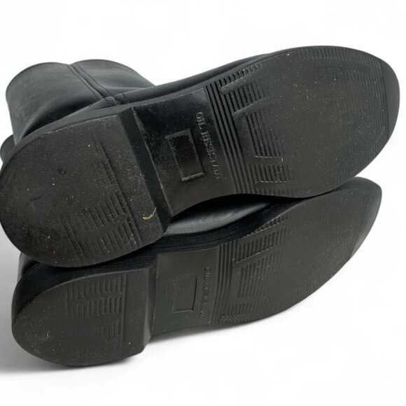 Vintage Kinney Leather Roper Black Biker Cowboy Western Work Boots Men's 9 EE - Picture 10 of 13